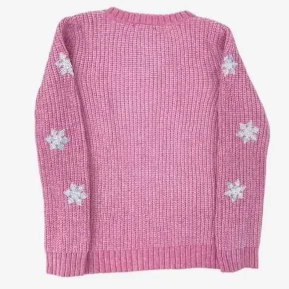 Marguax & Lexi Kid's Holiday Shine Sequin Snowflake Christmas Sweater NWT Sz L - Picture 3 of 10